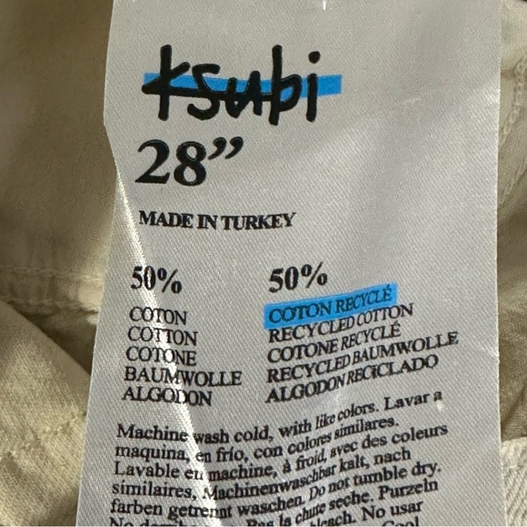 Ksubi Women's Nine 0++ Off White High Rise Ankle Crop Jean. Sz: 28 - Picture 7 of 9